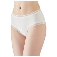 Lowry Трусы слипы макси средней посадки с кружевом, размер XL, белый