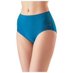 Lowry Трусы слипы макси с кружевными вставками, размер XL, морская волна