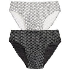 Lowry Набор трусов слипы классической посадки, 2 шт., размер L, черный/белый