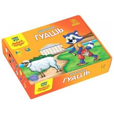 Мульти-Пульти Гуашь Енот в Греции, 12 цветов х 17,5 мл (ГК_10271)