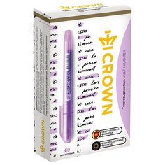 CROWN Набор текстовыделителей Multi Hi-Lighter, фиолетовый, 12 шт.