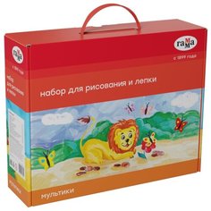 ГАММА Набор для рисования и лепки Мультики 12 предметов (250620201) Gamma