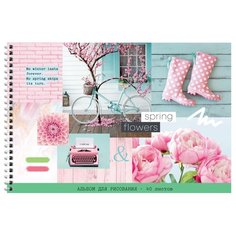 Альбом для рисования ArtSpace Стиль Spring collage 29.7 х 21 см (A4), 100 г/м², 40 л.