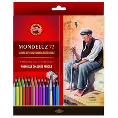 KOH-I-NOOR Карандаши акварельные Mondeluz, 72 цвета (3714072003KZ)