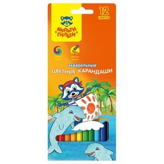 Мульти-Пульти Карандаши акварельные Енот в Карибском море, 12 цветов (CP_10762)