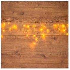 Гирлянда NEON-NIGHT Бахрома, 48 LED, 180х50 см, теплый белый/прозрачный провод