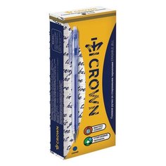 CROWN Набор гелевых ручек Erasable Jell, 0.5 мм, 12 шт (EG028), синий цвет чернил