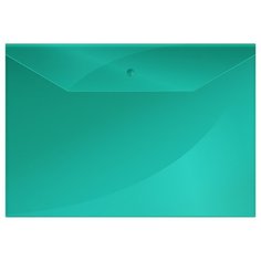 OfficeSpace Папка-конверт на кнопке А4, пластик 150 мкм зелeный