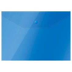 OfficeSpace Папка-конверт на кнопке А4, пластик 150 мкм синий