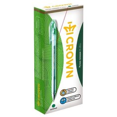 CROWN Набор гелевых ручек Hi-Jell, 12 шт, 0.35 мм, зеленый цвет чернил