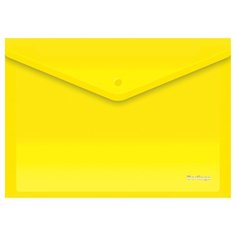 Berlingo Папка-конверт на кнопке A4, пластик 180 мкм, 10 штук желтый