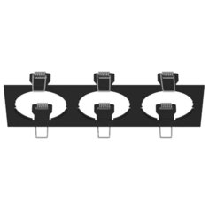 Декоративная рамка Lightstar Intero 16 прямоугольный на 3 светильника черный