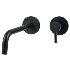 Смеситель для раковины (умывальника) Paffoni Light LIG006NO70 однорычажный встраиваемый черный матовый