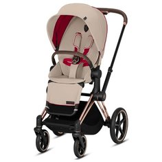 Прогулочная коляска Cybex Priam III Ferrari silver grey/rose gold, цвет шасси: золотистый
