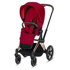 Прогулочная коляска Cybex Priam III true red/rose gold, цвет шасси: золотистый
