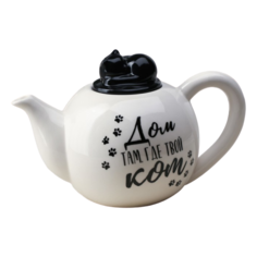 Дорого внимание Чайник заварочный "Дом там, где твой кот" 4320345 350 мл, белый/черный