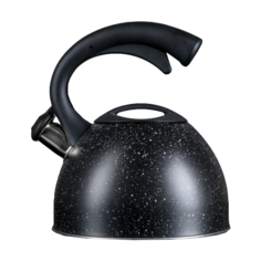 Доляна Чайник со свистком Космос 3741878, 2.5 л., черный