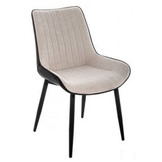 Стул Woodville Seda, металл/текстиль/искусственная кожа, металл, цвет: light beige/dark brown