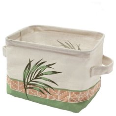 Этель Корзина Тропики 20,5 х 16 х 14,5 см бежевый/зеленый