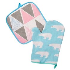 Кухонный комплект Доляна Полярный мишка, мозаика голубой