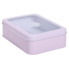 Коробка подарочная Дарите счастье жестяная 18.5 х 5 х 13.5 см сиреневый