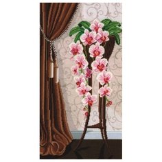 Сделай своими руками Набор для вышивания крестом Ваза с орхидеями 50 х 29 см (В-13)