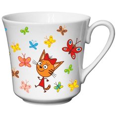PRIORITY Кружка Три кота Бабочки 250 мл белый