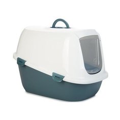 Туалет-домик для кошек Beeztees Leo 62х43х47 см белый/синий