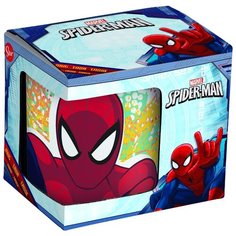 Stor Кружка Великий Человек-паук №4 в подарочной упаковке 325 мл белый/красный