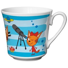 Дулёвский фарфор Кружка Три кота 250 мл синий