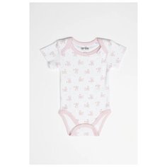 Боди artie размер 62, белый/розовый