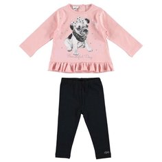 Комплект одежды Ido размер 128, розовый/черный