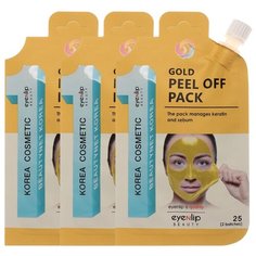 Eyenlip Gold Peel Off Pack Золотая очищающая маска-плёнка, 25 г, 3 шт.