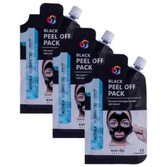 Eyenlip Black Peel Off Pack очищающая маска-пленка, 25 г, 3 шт.