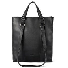 Сумка тоут Afina, натуральная кожа, черный