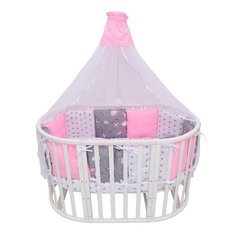 Amarobaby бортик Мечта серый/розовый