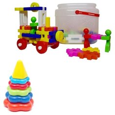 Конструктор Karolina toys Малыш-1 + Пирамида малая 40-0046