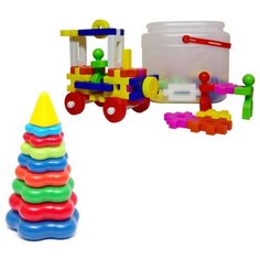 Конструктор Karolina toys Малыш-1 + Пирамида большая 40-0045