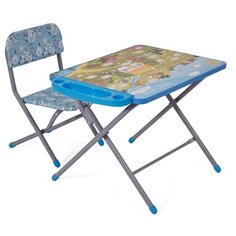 Комплект Фея стол + стул досуг №101 Веселая ферма 60x45 см голубой