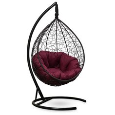 Подвесное кресло-кокон Laura Outdoor Sevilla Verde, коричневый/бордовый