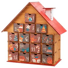 Адвент-календарь без наполнения SunnyWoods Домик 29,5 см коричневый