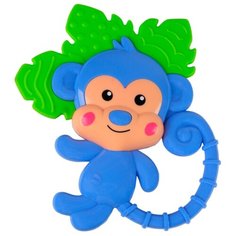 Прорезыватель-погремушка Smart Baby Обезьяна JB0333385 синий/зеленый