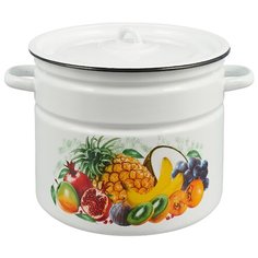 Кастрюля СтальЭмаль 1С200С 9 л, белый (экзотика)