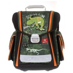 Belmil Ранец Sporty Dinosaur (404-5/442), зеленый/оранжевый