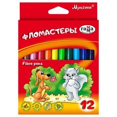ГАММА Набор фломастеров «Мультики», 12 шт. (180319_05) Gamma
