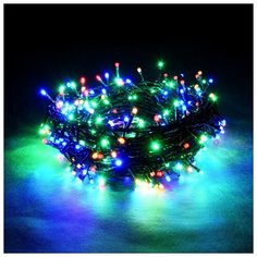 Гирлянда Vegas Нить 500 см, 50 ламп, разноцветный/зеленый провод