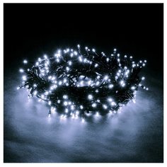 Гирлянда Vegas Нить 1000 см, 100 ламп, холодный белый/зеленый провод