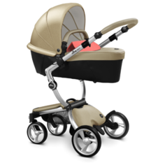 Коляска-трансформер Mima Xari (2 в 1) champagnel/coral red/silver frame, цвет шасси: серебристый