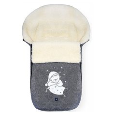 Конверт-мешок Womar S77 Exlusive Bear melange fabric в коляску 95 см серый
