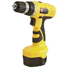 Аккумуляторная дрель-шуруповерт КАЛИБР ДА-14,4/2М+А Ni-Cd 1.5 А·ч 14.4 В х2 коробка 30 Н·м желтый/черный